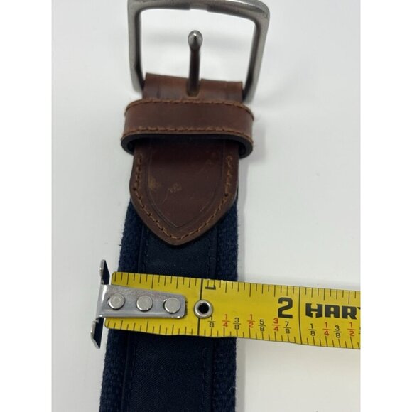 Southern Tide Canvas Leather Belt Men's Size 28 Small Navy Skip Jack - Picture 9 of 9